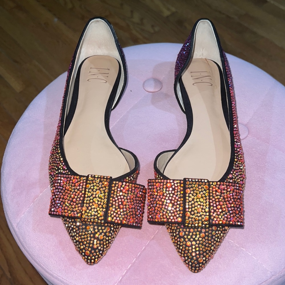 I•N•C international concepts sparkly bow flats